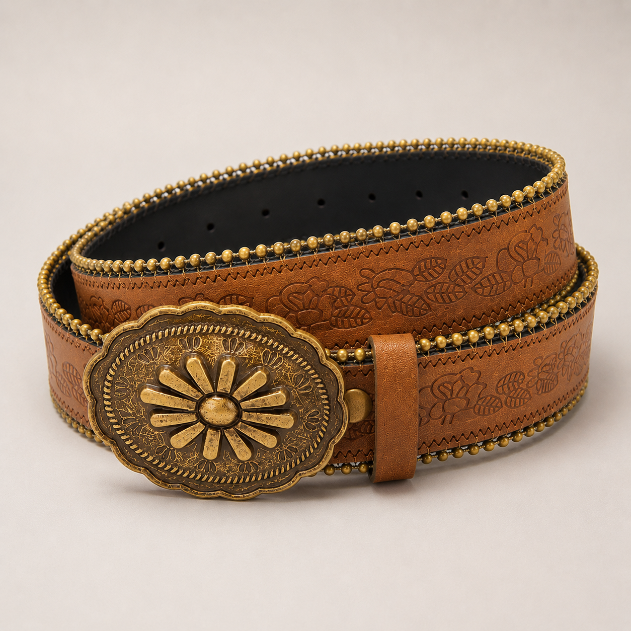 Western Boho Leather Belt