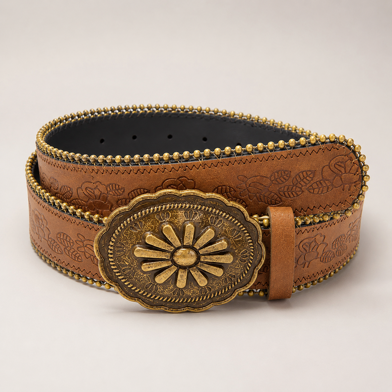 Western Boho Leather Belt