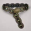 Turquoise Concho Western Belt