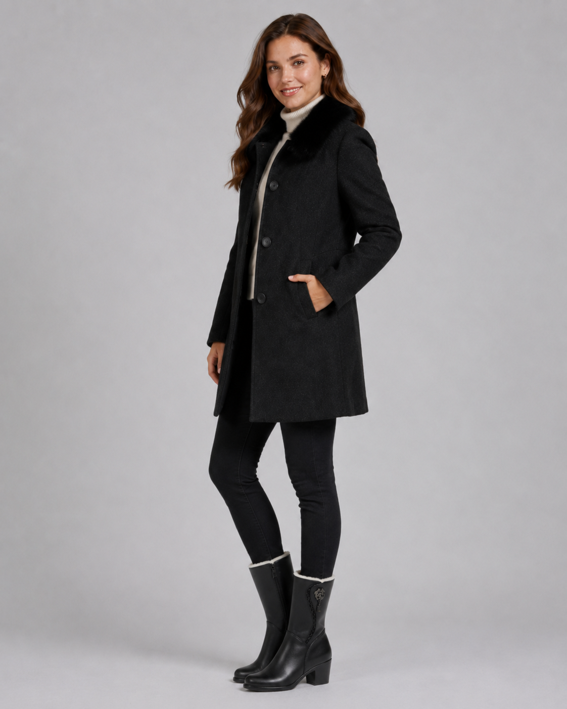 Plush-Lined Winter Ankle Boots - side view