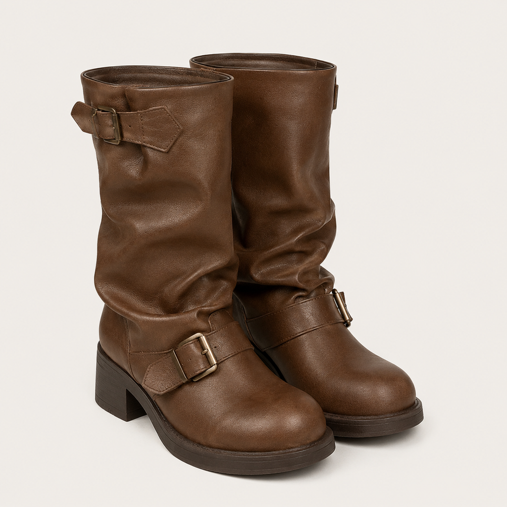 Classic Leather-Look Ankle Boots