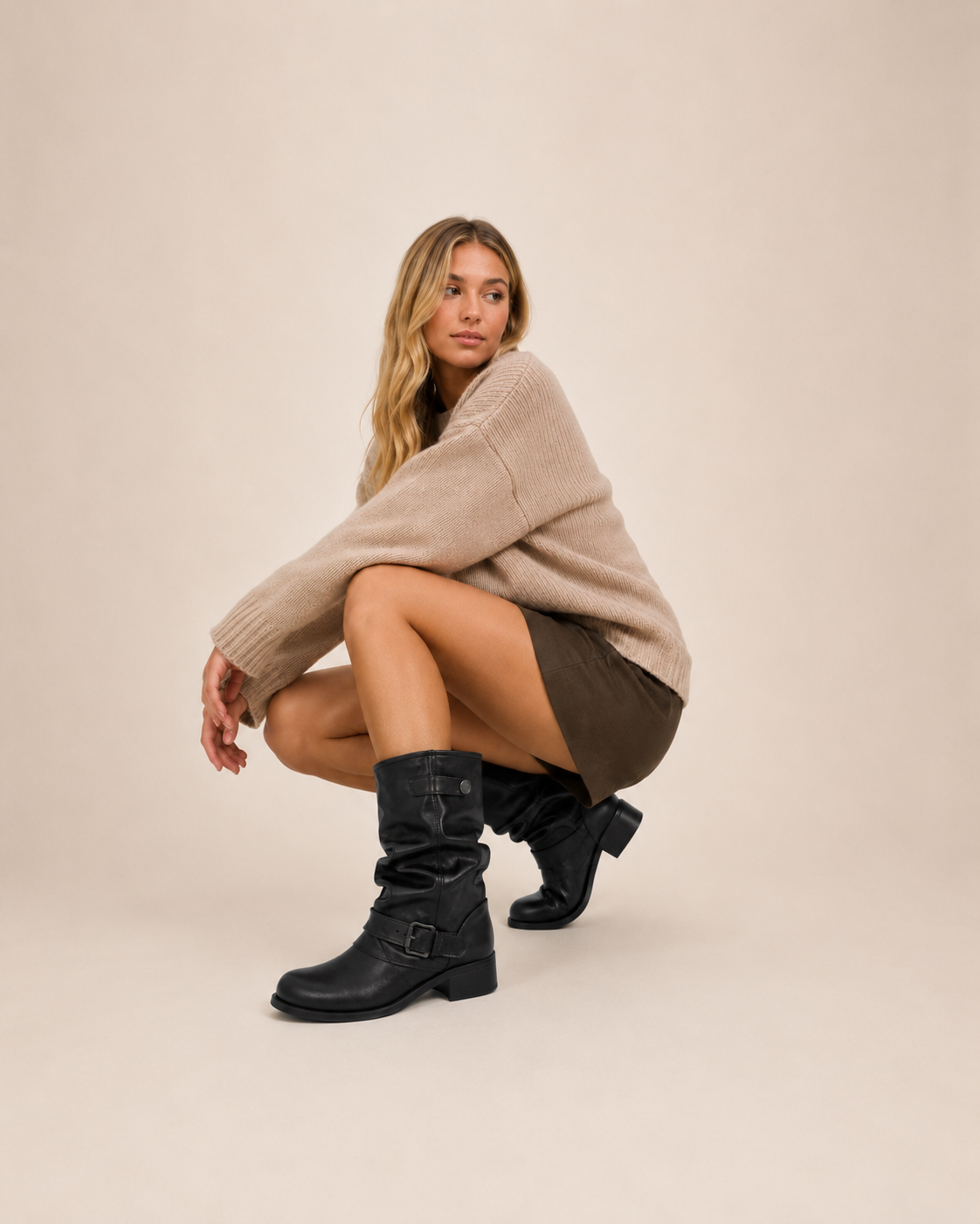 Block-Heel Pointed Ankle Boots