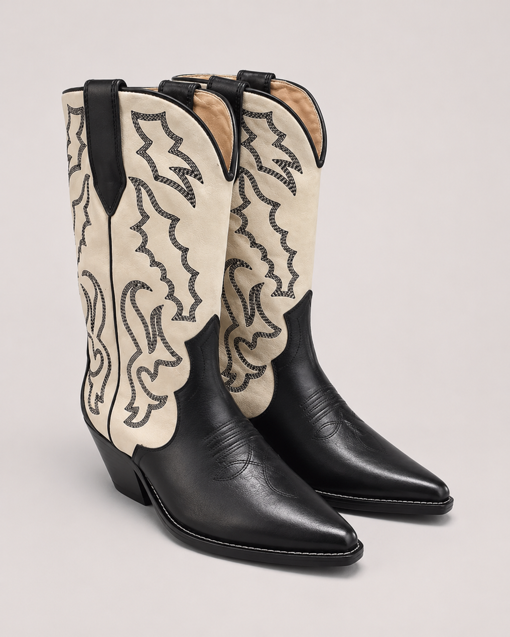 Two-Tone Western Cowboy Boots