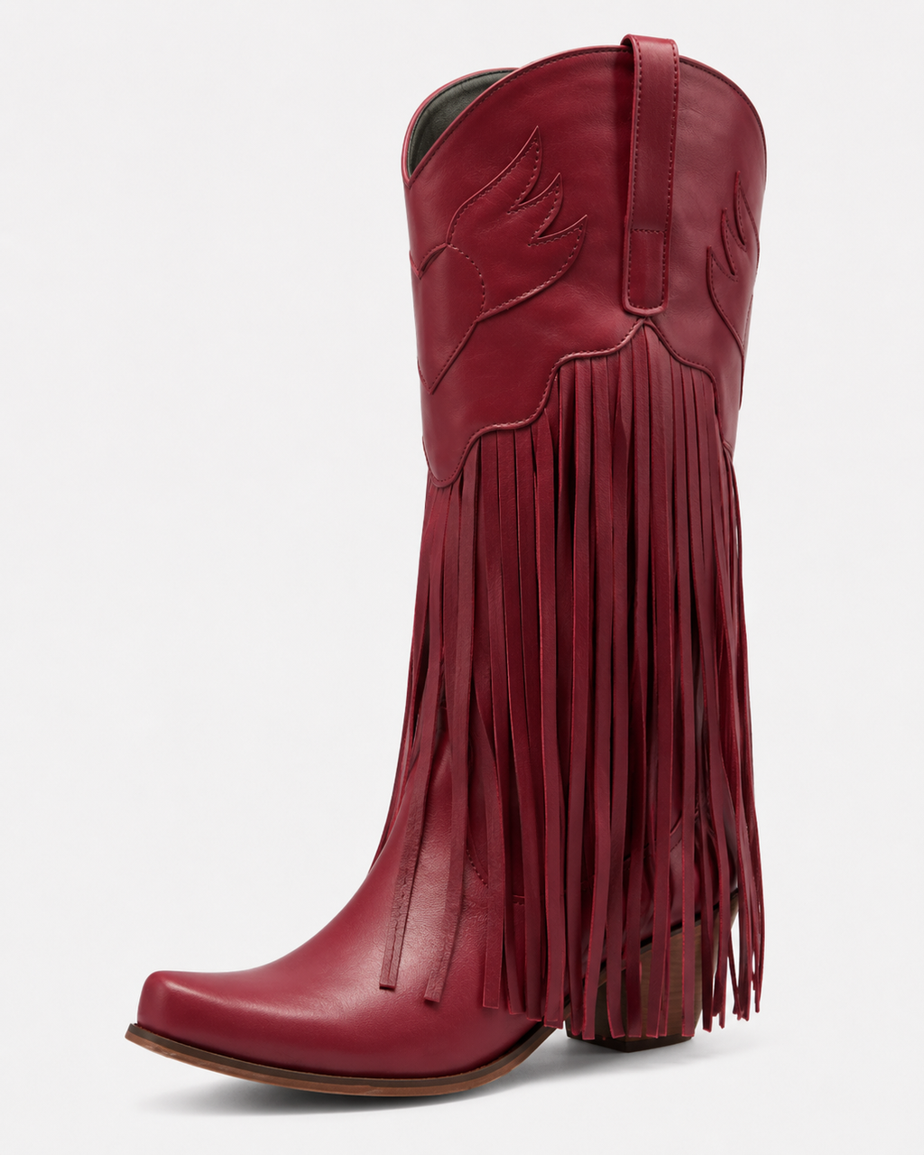 Tall Leather-Look Western Boots