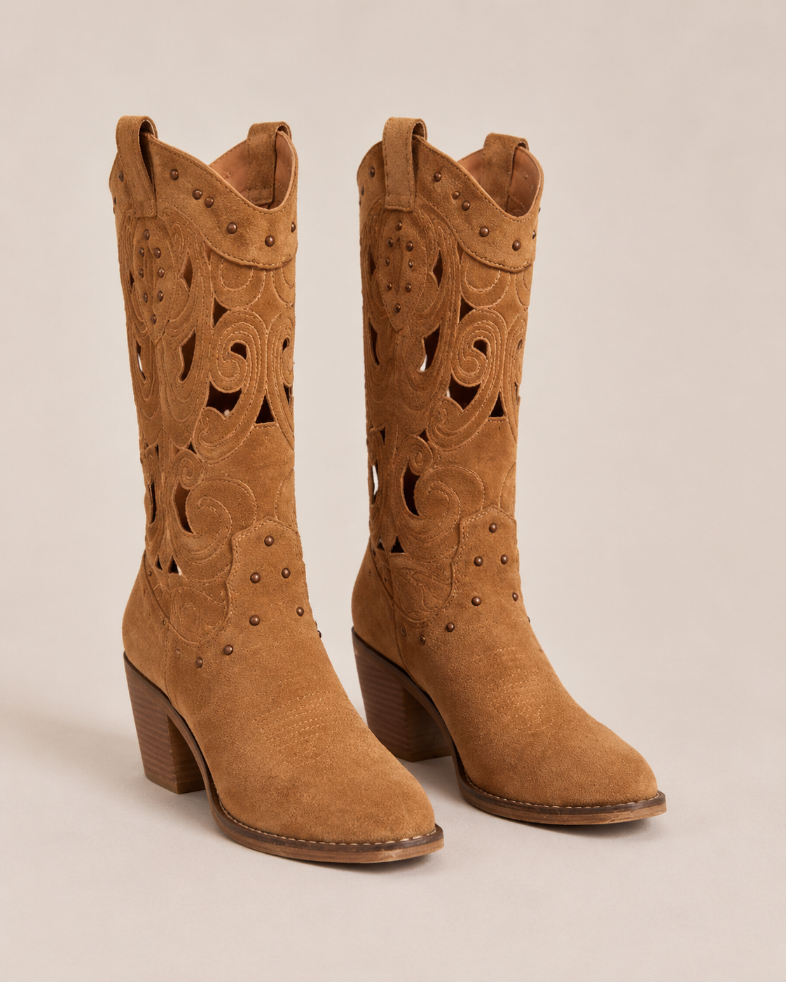 Low-Heel Western Ankle Boots