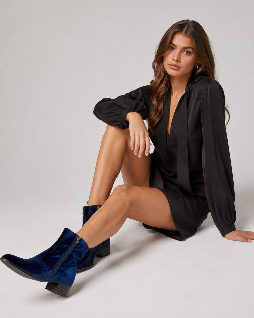 Velvet Thigh-High Stiletto Boots