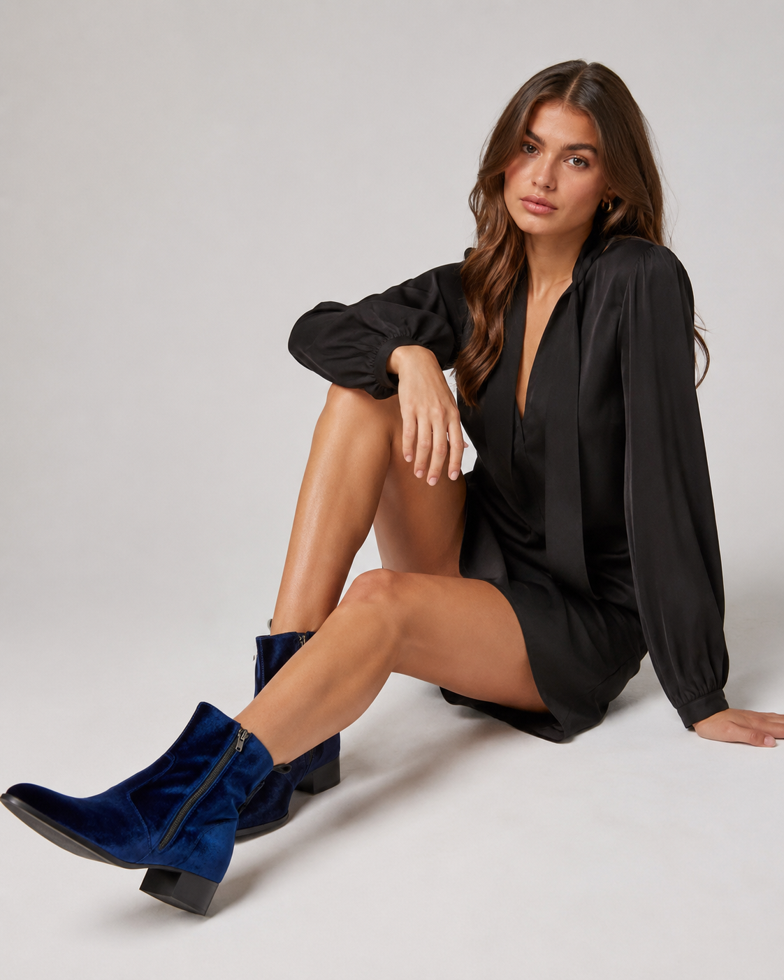 Velvet Thigh-High Stiletto Boots
