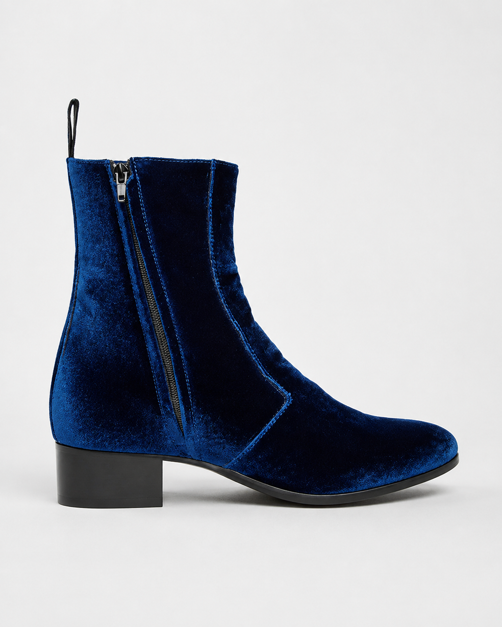 Velvet Thigh-High Stiletto Boots