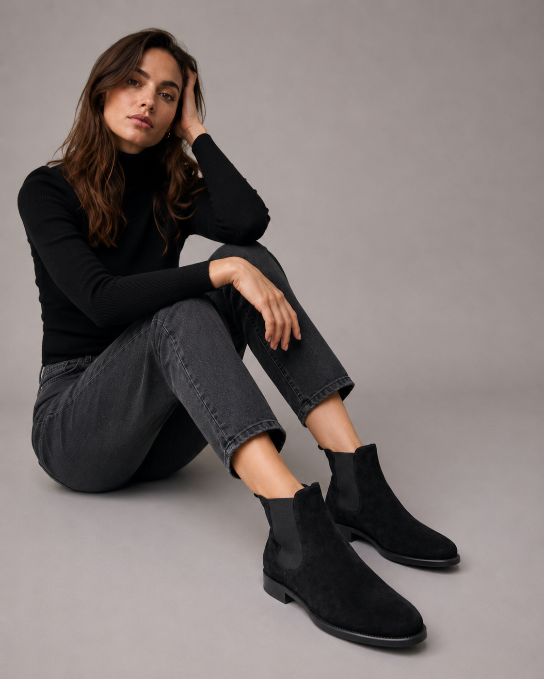 Velvet Bow Ankle Boots